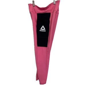 Girls XL 14-16  Pink Reebok Capri Leggings Fitted Pockets on Legs‎